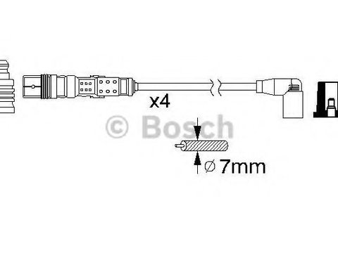 Set cablaj aprindere AUDI A3 Cabriolet (8P7) (2008 - 2013) BOSCH 0 986 356 346