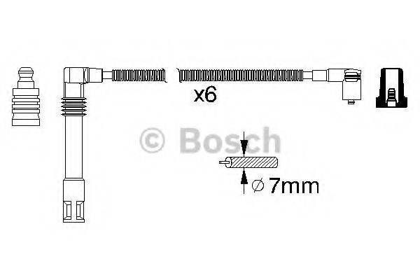 Set cablaj aprindere AUDI A4 Cabriolet (8H7, B6, 8HE, B7) (2002 - 2009) BOSCH 0 986 356 321