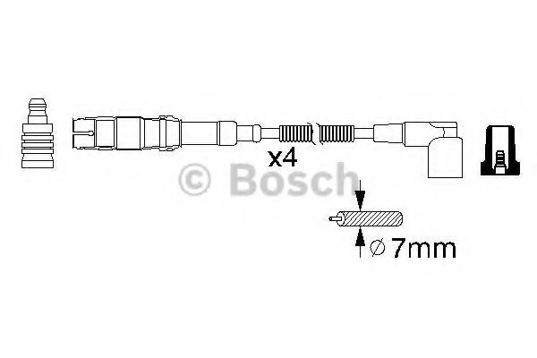 Set cablaj aprindere BMW Seria 3 Touring (E46) (1999 - 2005) Bosch 0 986 356 310