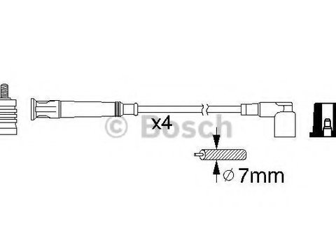 Set cablaj aprindere BMW Z3 (E36) (1995 - 2003) Bosch 0 986 356 361