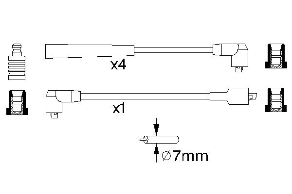 Set cablaj aprindere BOSCH 0 986 356 859 pentru MAZDA 323 III Station Wagon (BW) 1986-1995