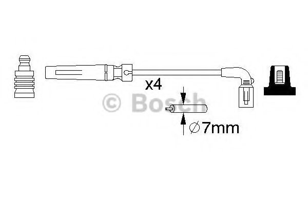 Set cablaj aprindere CHEVROLET AVEO Limuzina (T250, T255) (2005 - 2016) BOSCH 0 986 356 987 piesa NOUA