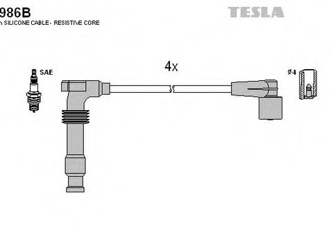 Set cablaj aprindere CHEVROLET CAPTIVA (C100, C140) (2006 - 2020) TESLA T986B