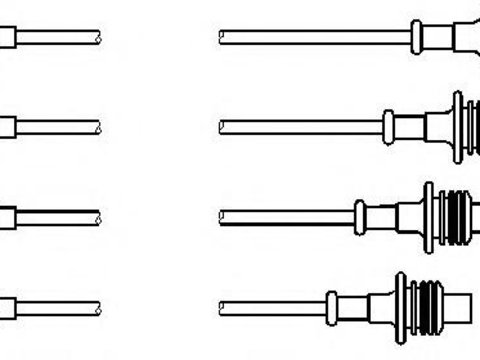 Set cablaj aprindere Citroen RELAY bus (230P), Citroen ZX (N2), PEUGEOT 205 Mk II (20A/C) - TOPRAN 721 503