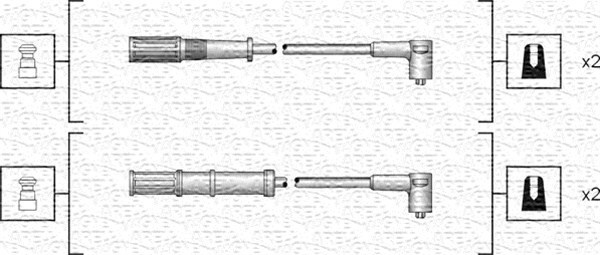 Set cablaj aprindere # Fiat Albea 1998 1999 2000 2001 2002 2003 2004 2005 2006 2007 2008 2009 # 941318111161 # MAGNETI MARELLI