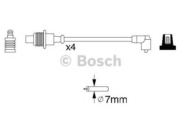 Set cablaj aprindere FIAT DUCATO platou / sasiu (230) (1994 - 2002) BOSCH 0 986 356 854 piesa NOUA