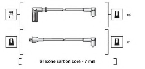 Set cablaj aprindere FIAT TEMPRA SW (159) (1990 - 1997) MAGNETI MARELLI 941318111113