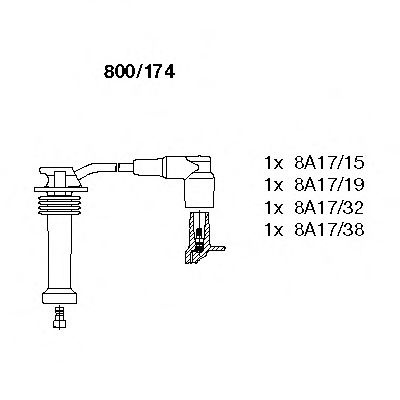 Set cablaj aprindere FORD FOCUS II (DA_) (2004 - 2012) BREMI 800/174