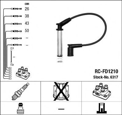 Set cablaj aprindere FORD KA Van (RB) MAXGEAR: 53-0152