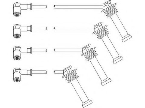 Set cablaj aprindere FORD MONDEO Mk III limuzina (B4Y), FORD MONDEO Mk III (B5Y), FORD MONDEO Mk III combi (BWY) - TOPRAN 302 041