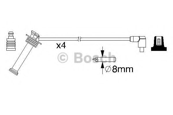 Set cablaj aprindere FORD PUMA (EC_) (1997 - 2002) BOSCH 0 986 357 208