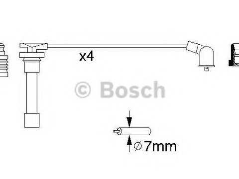 Set cablaj aprindere HONDA ACCORD Mk VII (CG, CK) (1997 - 2003) Bosch 0 986 356 793