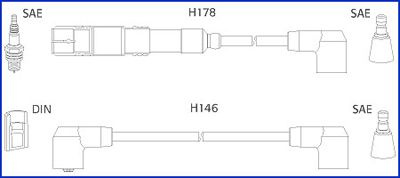 Set cablaj aprindere HUCO 134755