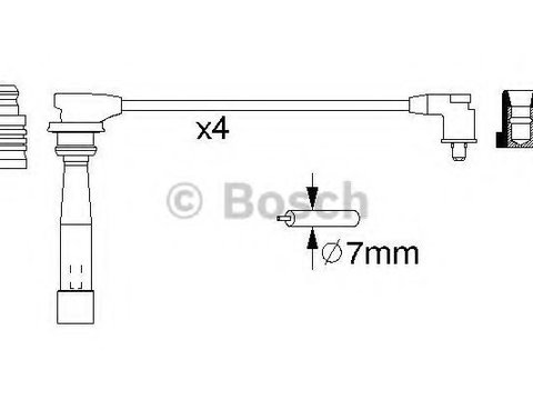 Set cablaj aprindere HYUNDAI COUPE (RD) (1996 - 2002) Bosch 0 986 356 970