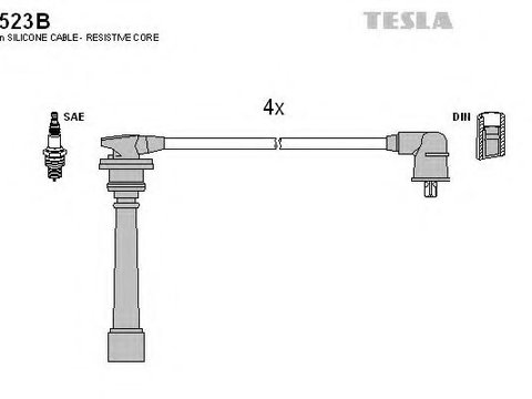 Set cablaj aprindere HYUNDAI GETZ (TB) (2002 - 2020) TESLA T523B