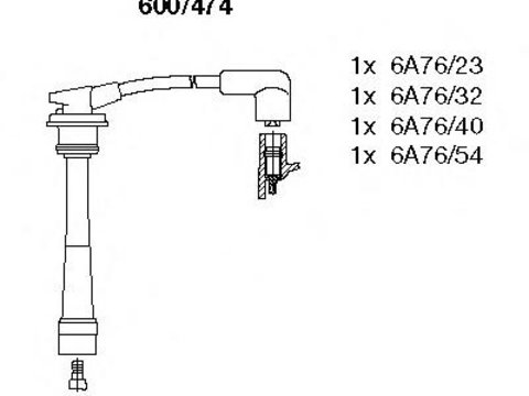 Set cablaj aprindere HYUNDAI TIBURON (RD), HYUNDAI AVANTE limuzina (XD), HYUNDAI AVANTE (XD) - BREMI 600/474