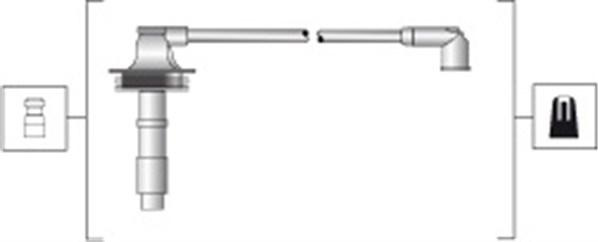 Set cablaj aprindere Ignition leads set VOLVO S40 I V40 1.6-2.0 07.95-06.04 VOLVO V40 (645), Turism, 07.1995 - 06.2004 Magneti Marelli 941318111279