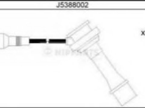 Set cablaj aprindere J5388002 NIPPARTS pentru Mercedes-benz T2l