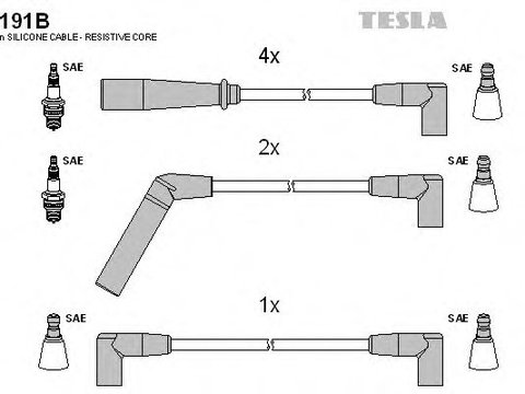 Set cablaj aprindere JEEP WRANGLER II (TJ) (1996 - 2008) TESLA T191B piesa NOUA