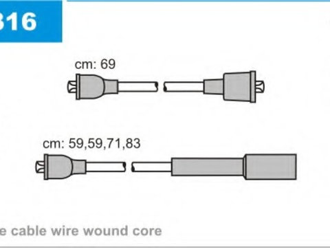 Set cablaj aprindere JP316 JANMOR