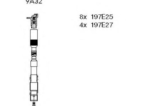 Set cablaj aprindere MERCEDES-BENZ SL (R129), MERCEDES-BENZ C-CLASS limuzina (W202), MERCEDES-BENZ E-CLASS limuzina (W210) - BREMI 9A32