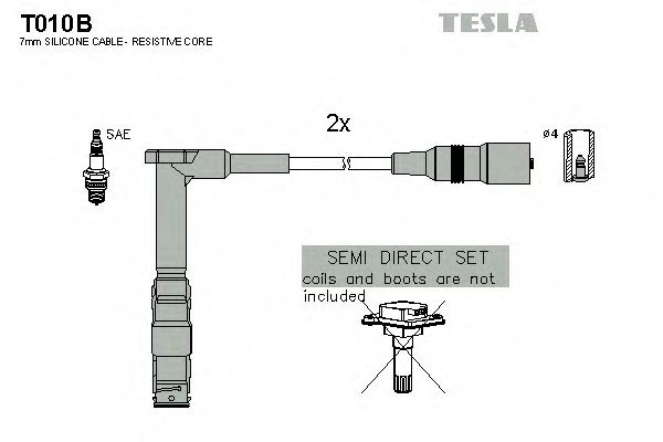 Set cablaj aprindere MERCEDES C-CLASS (W202) (1993 - 2000) TESLA T010B piesa NOUA