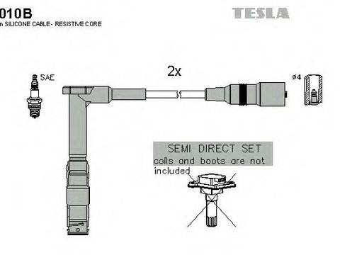 Set cablaj aprindere MERCEDES CLK Cabriolet (A208) (1998 - 2002) TESLA T010B piesa NOUA