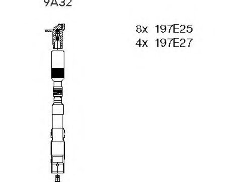 Set cablaj aprindere MERCEDES M-CLASS (W163) (1998 - 2005) BREMI 9A32 piesa NOUA