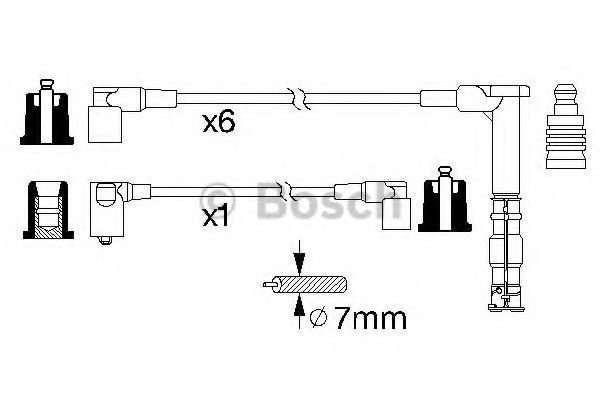Set cablaj aprindere MERCEDES S-CLASS (W140) (1991 - 1998) Bosch 0 986 356 314