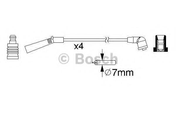 Set cablaj aprindere MITSUBISHI COLT Mk IV (CA_A), MITSUBISHI LIBERO V (CB/D_A), MITSUBISHI COLT Mk V (CJ_, CP_) - BOSCH 0 986 357 157