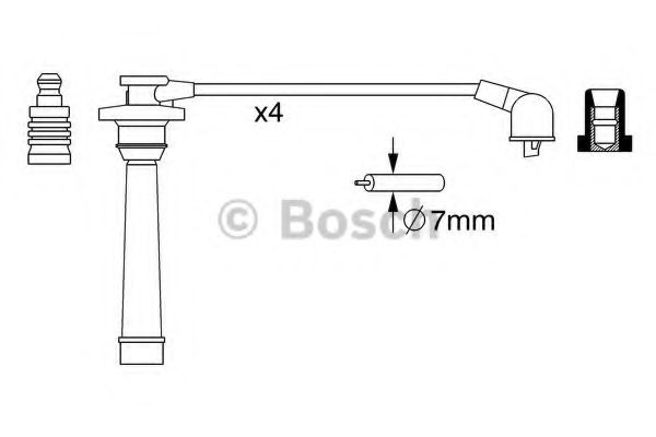 Set cablaj aprindere MITSUBISHI SPACE STAR (DG_A) (1998 - 2004) Bosch 0 986 357 272