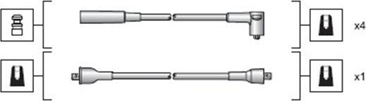 Set cablaj aprindere MM DACIA 1210.1310 cablurile de aprindere Honda Prelude II III LADA NIVA Mazda 626 NISSAN Prairie PRO TERRAN VW TRANSPORTER III, Cadru de sprijin, 05.1979 - 12.1992 Magneti Marelli 941318111023