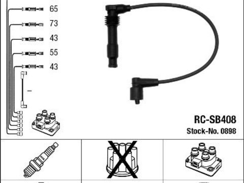 Set cablaj aprindere NGK 0898