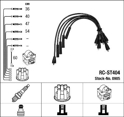 Set cablaj aprindere NGK 0905