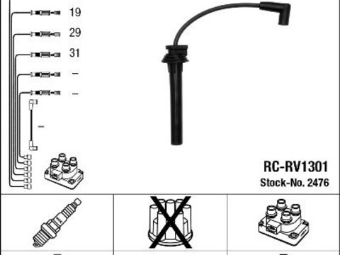 Set cablaj aprindere NGK 2476