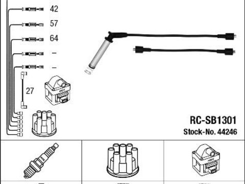 Set cablaj aprindere NGK 44246