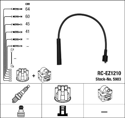 Set cablaj aprindere NGK 5903