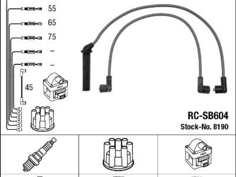 Set cablaj aprindere NGK 8190
