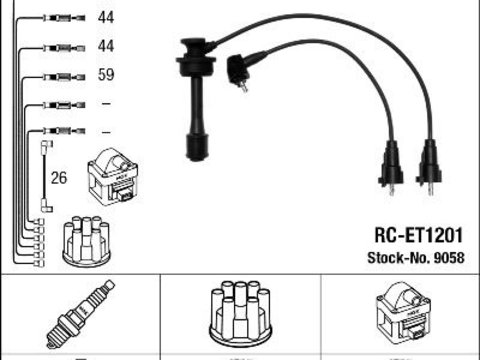 Set cablaj aprindere NGK 9058