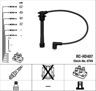 Set Cablaj Aprindere Ngk Hyundai 0709