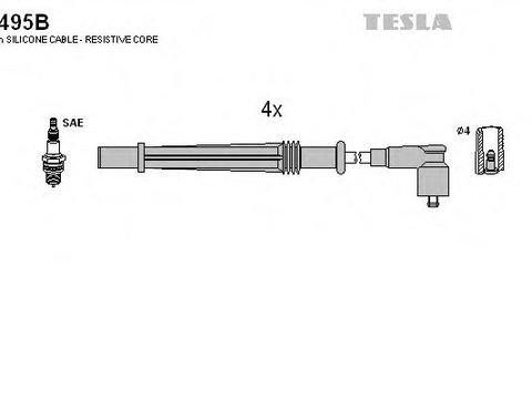 Set cablaj aprindere NISSAN KUBISTAR caroserie (X80) (2003 - 2020) TESLA T495B