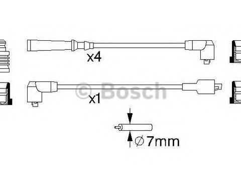 Set cablaj aprindere NISSAN SUNNY   combi (B11) (1982 - 1990) Bosch 0 986 356 702