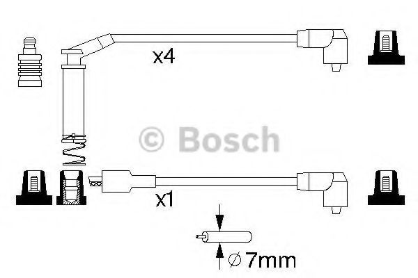 Set cablaj aprindere OPEL ASTRA F (56_, 57_) (1991 - 1998) Bosch 0 986 357 127