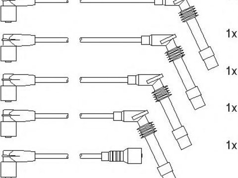 Set cablaj aprindere OPEL ASTRA F (56_, 57_), OPEL ASTRA F hatchback (53_, 54_, 58_, 59_), OPEL ASTRA F combi (51_, 52_) - TOPRAN 205 106