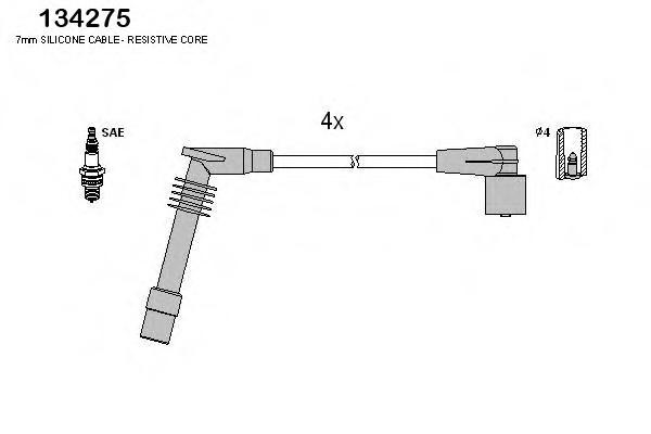 Set cablaj aprindere OPEL ASTRA G hatchback (F48_, F08_), OPEL ASTRA G combi (F35_), OPEL ASTRA G limuzina (F69_) - HCO 134275