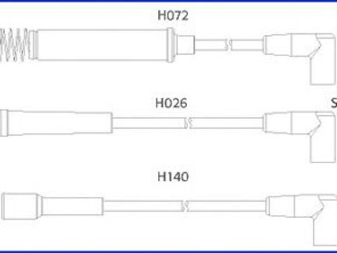 Set cablaj aprindere OPEL CORSA A hatchback (93_, 94_, 98_, 99_) (1982 - 1993) HITACHI 134202