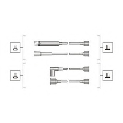 Set cablaj aprindere # Opel Frontera 1992 1993 1994 1995 1996 1997 1998 # 941319170064 # MAGNETI MARELLI