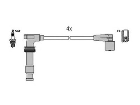 Set cablaj aprindere OPEL OMEGA B combi (21_, 22_, 23_), OPEL ASTRA F (56_, 57_), OPEL ASTRA F Cabriolet (53_B) - HCO 134121