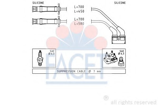 Set cablaj aprindere RENAULT MEGANE Scenic (JA0/1_) (1996 - 2001) FACET 4.9446
