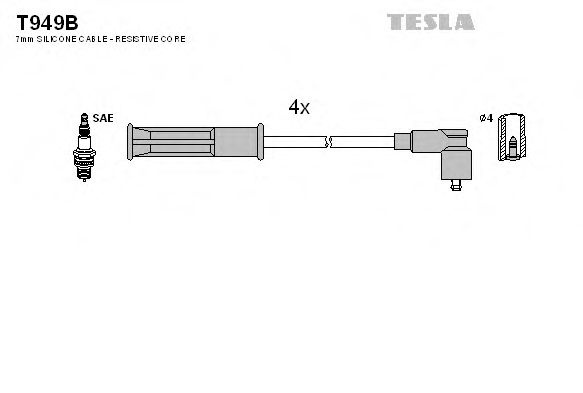 Set cablaj aprindere RENAULT MEGANE Scenic (JA0/1_) (1996 - 2001) TESLA T949B